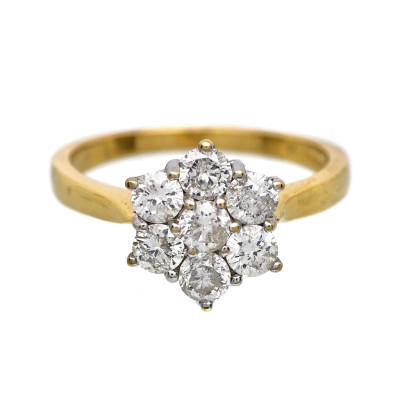 Zlatý prsten s přírodními brilianty 0,95 (vzácně bílý F-G-H) + CERTIFIKÁT