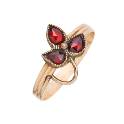 Doublé prsten s českými granáty