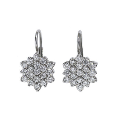 Zlaté náušnice s přírodními brilianty 0,80 ct