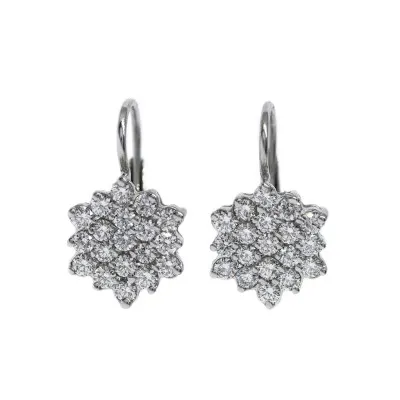 Zlaté náušnice s přírodními brilianty 0,80 ct