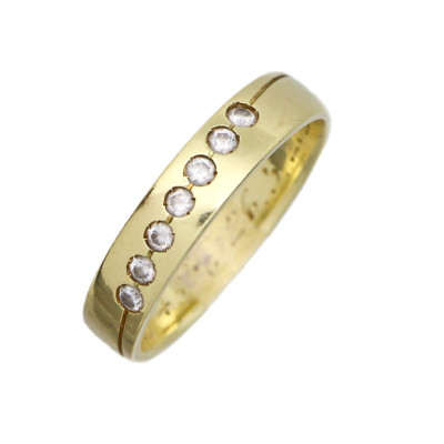 Zlatý prsten s přírodními brilianty 0,15 ct (G-H-I) + CERTIFIKÁT PRAVOSTI