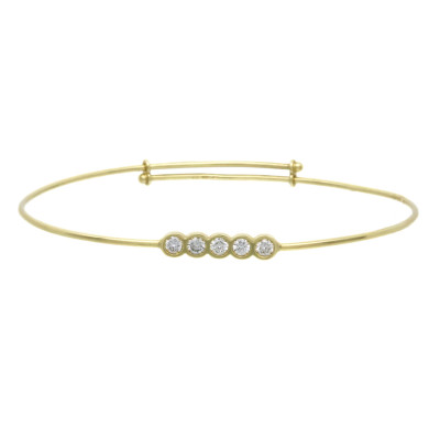 Zlatý náramek s přírodními brilianty