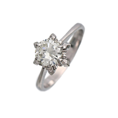 Zlatý prsten s přírodním briliantem 0,64 ct (G-H-I) + CERTIFIKÁT PRAVOSTI