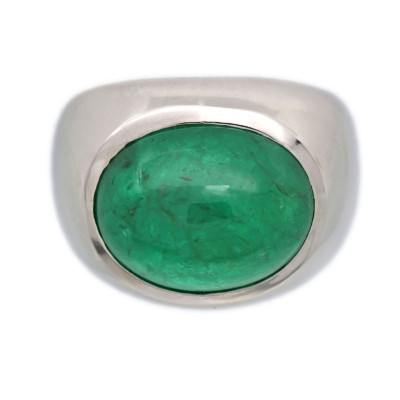 Zlatý prsten s přírodním smaragdem 10,5 ct + CERTIFIKÁT PRAVOSTI