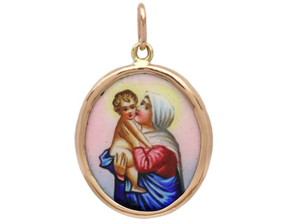 Porcelánová madonka ve zlatě