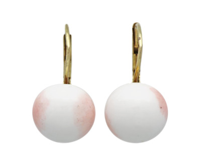 Stříbrné náušnice s bílým kamenem