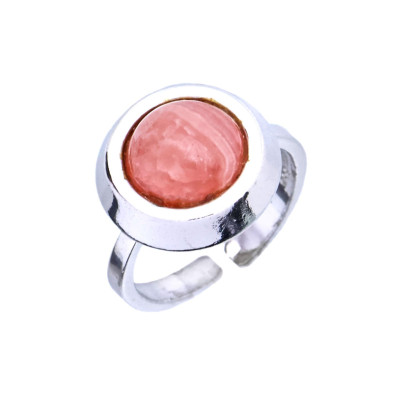 Stříbrný prsten s růženínem