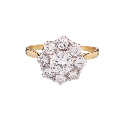 Luxusní zlatý prsten s přírodními brilianty 1,45 ct + CERTIFIKÁT PRAVOSTI