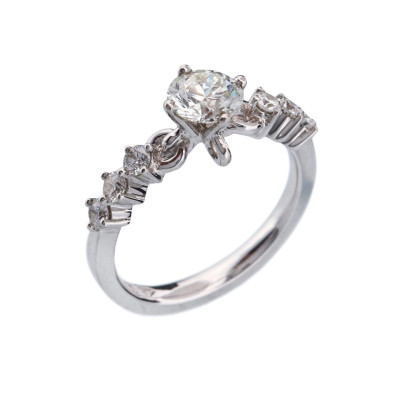 Zlatý prsten s přírodními diamanty 1,11 ct + certifikát pravosti