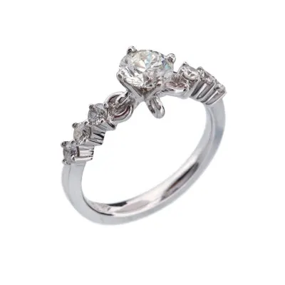 Zlatý prsten s přírodními diamanty 1,11 ct + certifikát pravosti
