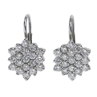 Zlaté náušnice s přírodními brilianty 0,80 ct