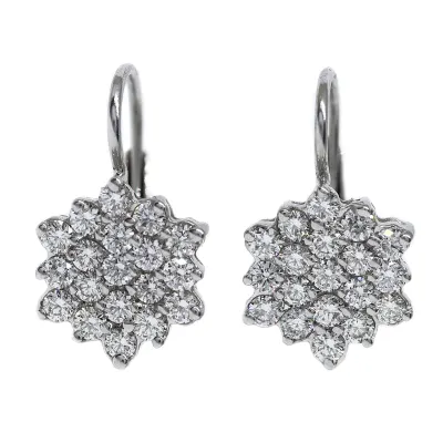Zlaté náušnice s přírodními brilianty 0,80 ct