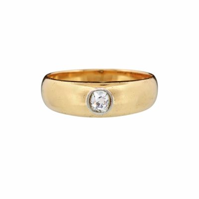 Zlatý prsten s přírodním diamantem 0,25 ct