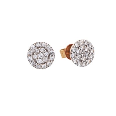 Zlaté náušnice s přírodními diamanty 0,50 ct
