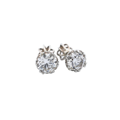 Zlaté náušnice s přírodními diamanty 1,24 ct + certifikát pravosti
