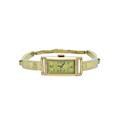 Art deco zlaté mechanické hodinky