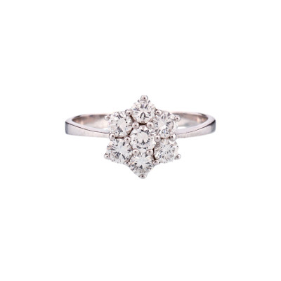 Zlatý prsten s přírodními brilianty 1,08 ct (F-G-H/VS)+certifikát pravosti