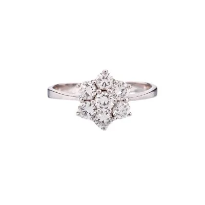 Zlatý prsten s přírodními brilianty 1,08 ct (F-G-H/VS)+certifikát pravosti